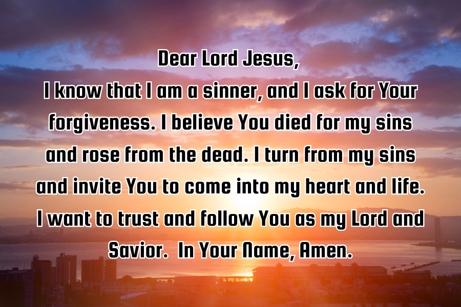 Graphic Sinners Prayer City Sunrise