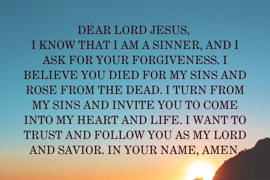 Graphic Sinners Prayer Hill Sunset