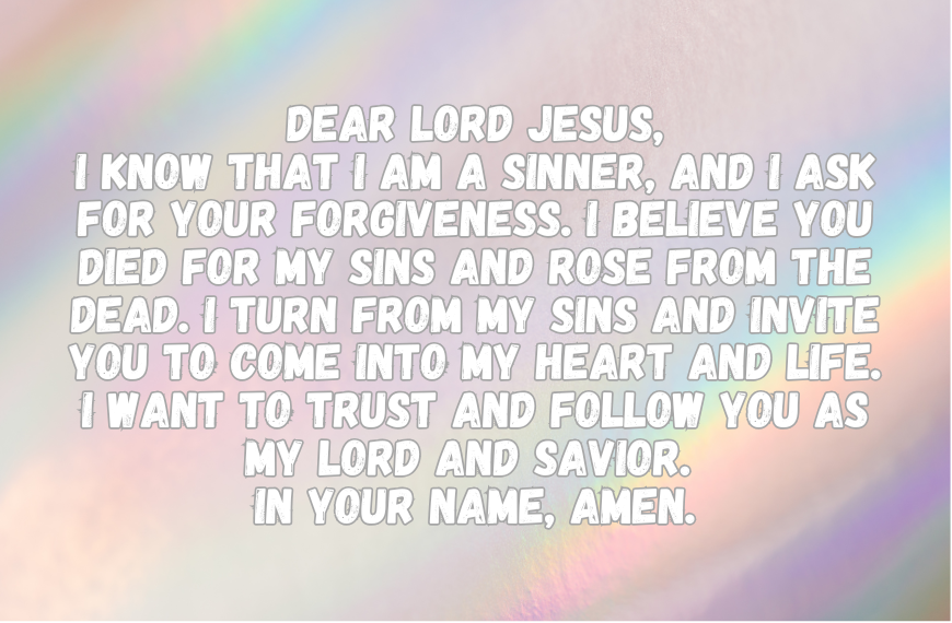 Graphic Sinners Prayer Rainbow