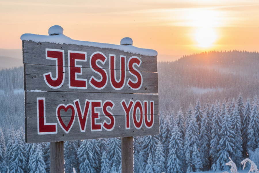 Jesus Loves You Snow Mountain