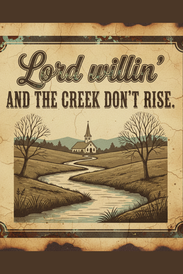 Church & Creek with phrase "Lord Willin" - 1