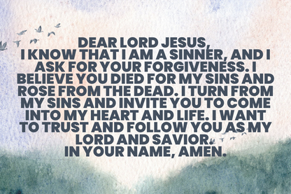 Graphic Sinners Prayer Watercolor Birds
