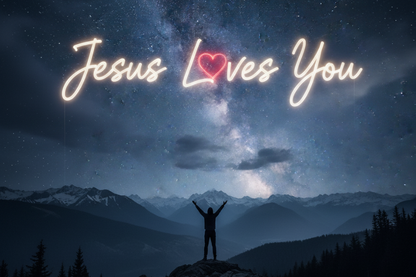 Jesus Loves You Night Sky